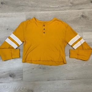 Cropped button up long sleeve!